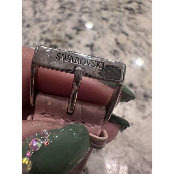 Vintage Swarovski Crystal Ladies Watch Square Mother of Pearl Face Swiss EUC - Picture 9 of 11